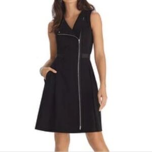 White House Black Market Black Flare Cocktail Business Dress